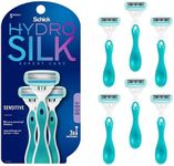 Schick Hydro Silk Sensitive Women's Disposable Razors, 6ct | 5-Blade Disposable Razors for Women Sensitive Skin | Travel Razor for Women