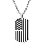 EunWow American Flag Necklace Stain