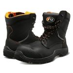 V12 Avenger Safety Boots, Side Zip Safety Boots with IGS Sole, Unisex Lightweight, & Anti-Slip Boots, Composite Toe Cap, Cushioned Insoles- 11 UK