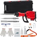 GAOMON 1700W Demolition Electric Jack Hammer with 3pcs Chisels Bit Set, Concrete Breaker Tool Kit Heavy Duty Power Hammer