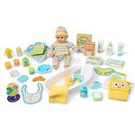 Melissa & Doug Mine to Love Deluxe Baby Care Play Set (48 Pieces – Doll + Accessories to Feed, Bathe, Change, and Cuddle)- FFP