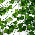 LAKEDO Fake Ivy【5 Pcs, 34ft】 Artificial Ivy Garland – Fake Vines Leaves Foliage, Wall Plants For Bedroom, Bedroom Decor Wall Accessories, Decorations For Garden Indoor Outdoor