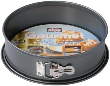 ORIGINAL KAISER Gourmet Springform Cake Tin 24 cm Round with Flat Base, Round Baking Tin, Leak-Proof, Non-Stick Coating, Heat Resistant up to 230°C, Grey