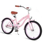 Nice C Kids Bike with Coaster Brake and Training Wheels, Boys Girls 12 14 16 18 20 inch (18" Pink)