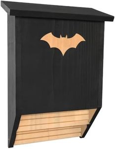 Wooden Bat Box,Large Outdoor Bat House,Bat Boxes for Trees Attract Bats,Garden Habitat,Clean Your Backyard from Mosquitoes,Double Chamber Wooden Shelter Box