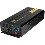 VEVOR Pure Sine Wave Inverter, 2500 Watt Power Inverter, DC 12V to AC 120V Car Inverter, with USB Port, LCD Display, and Remote Controller Power Converter, for RV Truck Car Solar System Travel Camping