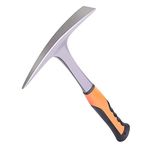 Rock Pick,Forged Brick Hammer, Geologist Rock Pick, Mason's/Bricklayer's Hammer-28 oz Geologist Tool with Pointed Tip &Forged Steel Construction-Shock Reduction Handle