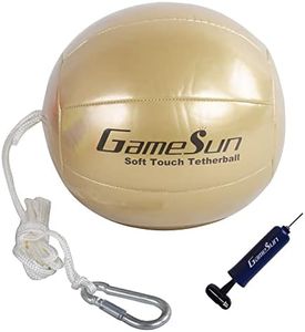 Gamesun Tetherball Ball and Rope Set- Tetherball Ball with Rope and Carabineer Hoop, Two-Needles Pump, Glow in Dark