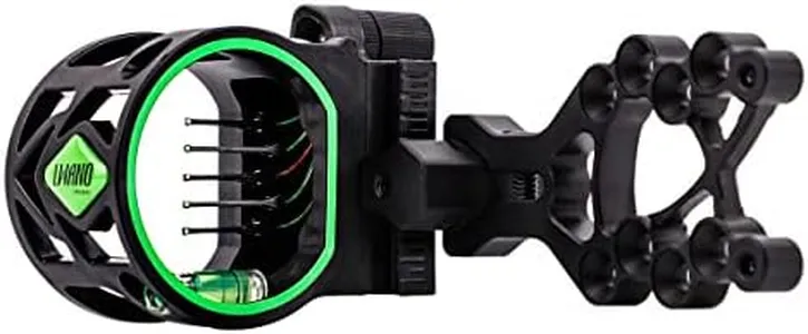 LWANO 5 Pin Bow Sight with Rheostat Light and Reversible Mount Design