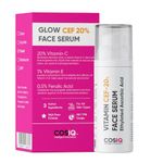 Cos-IQ 20% Vitamin C Face Serum With Vit E, & Ferulic Acid | Safe and Effective Skin Brightening Serum for Glowing Skin, Protects Against, Wrinkles, Fine Lines, Dark Spots | 30ml