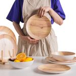 Melamine Dinnerware Set 18Pcs Wood-