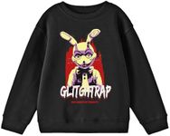 Five Nights at Freddy's Glitchtrap Crew Neck Long Sleeve Youth Black Sweatshirt-XS