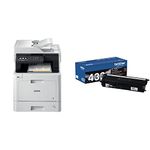 Brother MFCL8610CDW Wireless Color Photo Printer with Scanner, Copier & Fax + Brother Genuine TN433BK High-Yield Black Toner (Approx. 4,500 pp.)