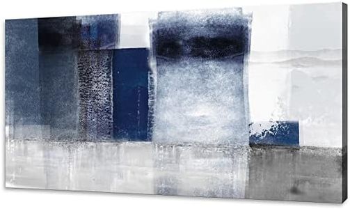 Canvas Abstract Artwork for Wall Decor Blue and Gray Abstract Wall Art Canvas Prints for Living Room Bedroom Office Wall Decor Bathroom Decor Home Decor Poster Print Size:24x48inch