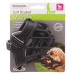 Rosewood Soft Basket Muzzle for Dogs – Padded Straps for Comfort, Ideal for Bite Risk, Wound Licking, Vets, Wildlife Hunting, Busy Environments – Comfortable and Adjustable Fit, Size 2