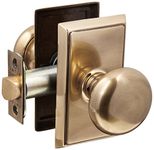 Providence Door Set With Round Brass Knobs Privacy In Antique Brass. Doorsets. by Emtek