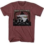 American Classics Fall Out Boy T Shirt from Under The Cork Tree Album Cover Adult Short Sleeve T Shirts Graphic Tees, Red, Medium