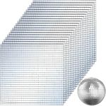SOUJOY 36000 Pieces Mirror Mosaic Tiles, 5 x 5 mm Self Adhesive Mirror Stickers, Real Glass Mini Square Mirrors, Disco Ball Stickers for Crafts DIY Home Decorations
