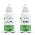 NutritJet Natural Stevia Liquid Drops - 30ml | Zero Calorie Sugar-Free Sweetener Pack of 2