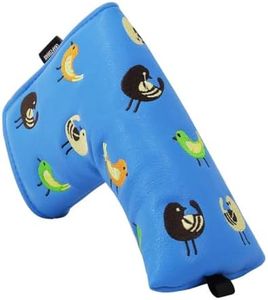 Craftsman Golf Birdie Birds Blue Driver Fairway Wood Hybrid Mallet Blade Putter Cover Headcover, Blue