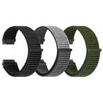 YCHDDER - Quick Release Solo Loop Nylon Sport Watch Straps - Choose Colour & Width - 16mm 18mm 19mm 20mm 22mm