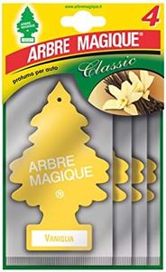 Arbre Magique, Désodorisant pour voiture, parfum vanille, durée jusqu'à 7 semaines, format multipack de 4 pièces