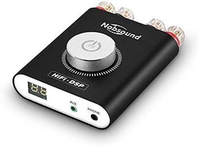 Nobsound NS-20G 200W Mini Bluetooth 5.0 Power Amplifier 2.0 Channel Wireless Receiver Hi-Fi DSP Stereo Headphone Audio Amp LED Display (Black)