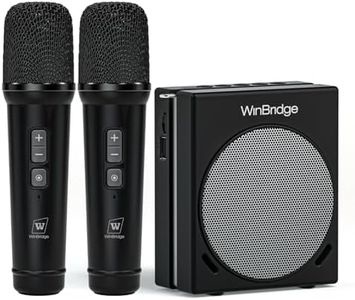 WinBridge 30W Voice Amplifier with 2 Wireless Mics, Portable PA Speaker S90