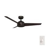 HUNTER FAN Ceiling Fan Trimaran 132 cm Indoor and Outdoor, and Wall control, Premier Bronze, 3 Blades Brushed Cocoa and Brushed Cocoa Ideal for Summer or Winter, Model 50943