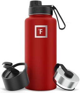 IRON °FLASK Sports Water Bottle - 32 Oz 3 Lids (Wide Spout Lid), Leak Proof - Stainless Steel Gym & Sports Bottles for Men, Women & Kids - Double Walled, Insulated Thermos, for Mom