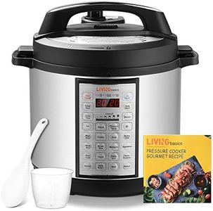 LIVINGbasics 6 Quart Electric Pressure Cooker, 18-in-1 Multi-Function Pressure Cooker, Stainless Steel Inner Container Slow Cook Rice Cooker Steamer Sauté Yogurt Maker Warmer