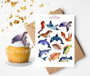 24x Pre-cut Sealife Fish 5cm Edible Thick Wafer Card Standing Cupcake Toppers Birthday Party Cake Decorations