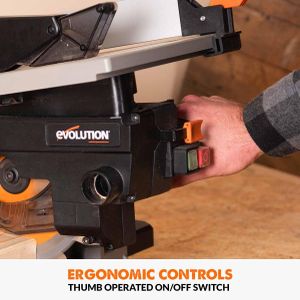 Evolution Mitre Table Saw – R210MTS-G2, Multi-Material Cutting