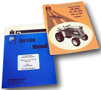 Cub Cadet 72 104 105 124 125 Owners Operators Repair Shop c
