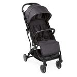 Chicco TrolleyMe Stroller with Bumper Bar, Pram for 0-3 years New Born / Baby / Toddler / Kid (Boy,Girl), Travel friendly, Easy to Carry Like a Trolley, Reclining Backrest with Multi-level Adjustment, Compact One-hand Fold, Rain Cover Included, Canopy with Window Mesh, (Upto 15 Kgs, Stone Black)