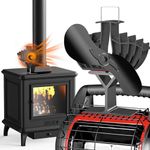 【Upgrade】 Heat Powered Wood Stove Fan, Dual Power Generation Chip Fireplace Fans, Efficient Heat Distribution Eco Fan for Gas/Pellet/Wood Burning Stove