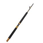 Fiblink 1-Piece/2-Piece Saltwater Offshore Heavy Trolling Rod Big Game Roller Rod Conventional Boat Fishing Pole (5 Feet 6 Inch, 30-50 lb/50-80 lb/80-120 lb) (50-80 lbs)