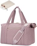 Ceneda Travel Duffel Bag for Spirit Airlines Personal Item Bag 18x14x8 Under Seat Weekender Overnight Bag with Wet Pocket & Shoe Bag Carry On Luggage for Women Men (Pink)