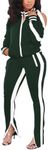 TOPONSKY Lounge Wear Set Outfits Jogger Outfitswomen Grey Sweat Suits Women Dark Green M