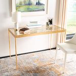 Safavieh Home Office Leilani Gold Leaf Palm Leaf Desk