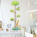 HaoFuJi Height Growth Chart for Kids Wall Stickers Animal Jungle Giraffe Owl Wall Decals Measure Stickers Children's Baby Boy Girl Kid Nursery Bedroom Playroom Wall Decor Toddler Wallpaper Art Gift