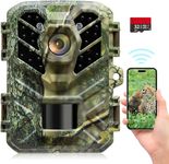 Coolifepro Trail Camera WiFi Bluetooth with App, 32MP 1080P Wildlife Camera with Night Vision Motion Activated, 0.1s Trigger Speed, 90°Detection Angle with 32GB Card for Nature Wildlife Scouting