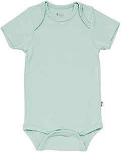 KYTE BABY Short Sleeve Unisex Baby Bodysuits, Rayon Made From Bamboo Material (N3-6 Months, Sage)