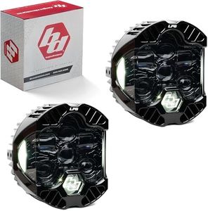 Baja Designs DOT LP6 SAE 6.5" Road-Legal LED Headlight – High/Low Beam Functionality with Clear DRL - Universal Fit for Motorcycle, Jeep, & Off-Road (Pair)