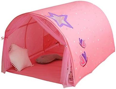 Number-one Play Tents for Girls Boys Galaxy Starry Sky Dream Bed Tents for Kids Portable Pop Up Baby Toddlers Playhouse with Double Net Curtain & Carry Bag for Bedroom Decor Indoor Games, 140x100x80cm