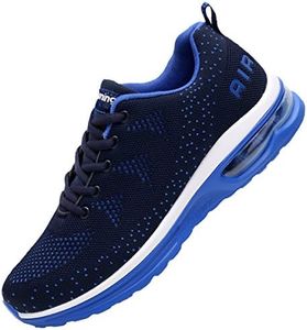 JARLIF Men's Lightweight Athletic Running Shoes Breathable Sport Air Fitness Gym Jogging Sneakers (Size 6.5-12.5), Blue, 10