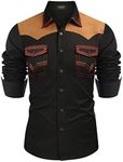 COOFANDY Mens Shirt Western Cowboy 