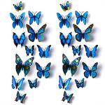 Amaonm? 24pcs 3d Vivid Special Man-made Lively Butterfly Art DIY Decor Wall Stickers Decals Nursery Decoration, Bathroom D?cor, Office D?cor, 3d Wall Art, 3d Crafts for Wall Art Kids Room Bedroom