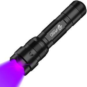 ULTRAFIRE UV Torch 395-405nm LED Blacklight, Zoomable UV Light, Adjustable Focus Ultraviolet Flashlight Black Light for Pet Urine Stains, Curing Resins Glue, Leak Detector, 502UV