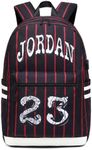 Didonia Basketball Player 23 Backpack Laptop Travel Bag Men's Women's Teenage Schoolbag, Black-red, large size, Fashion & Leisure